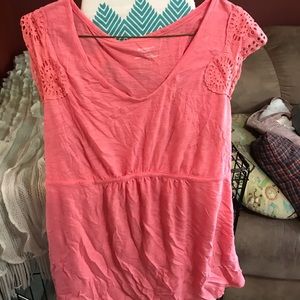 Maternity dress blouse coral